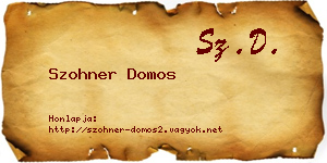 Szohner Domos névjegykártya